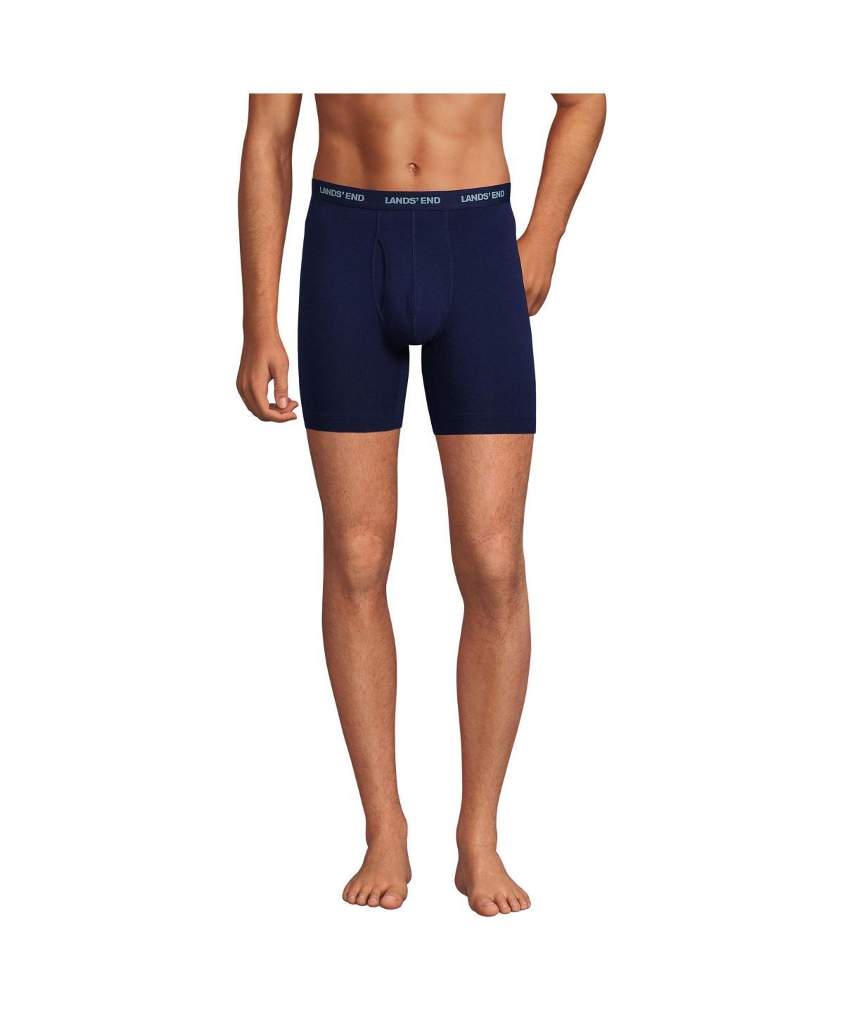 Mens Lands End 3-Pack Comfort Boxer Briefs Deep Blue Product Image