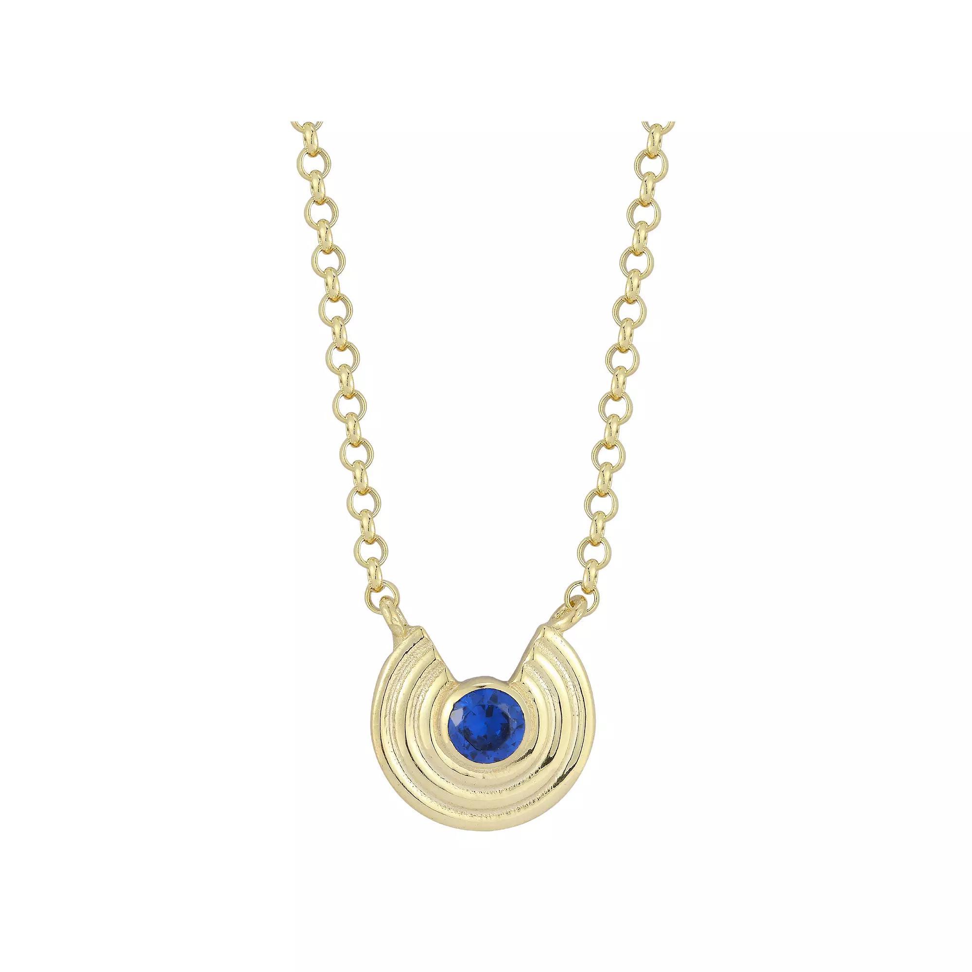 Sunkissed Sterling Cubic Zirconia Open Pendant Necklace, Womens Silver Tone Product Image