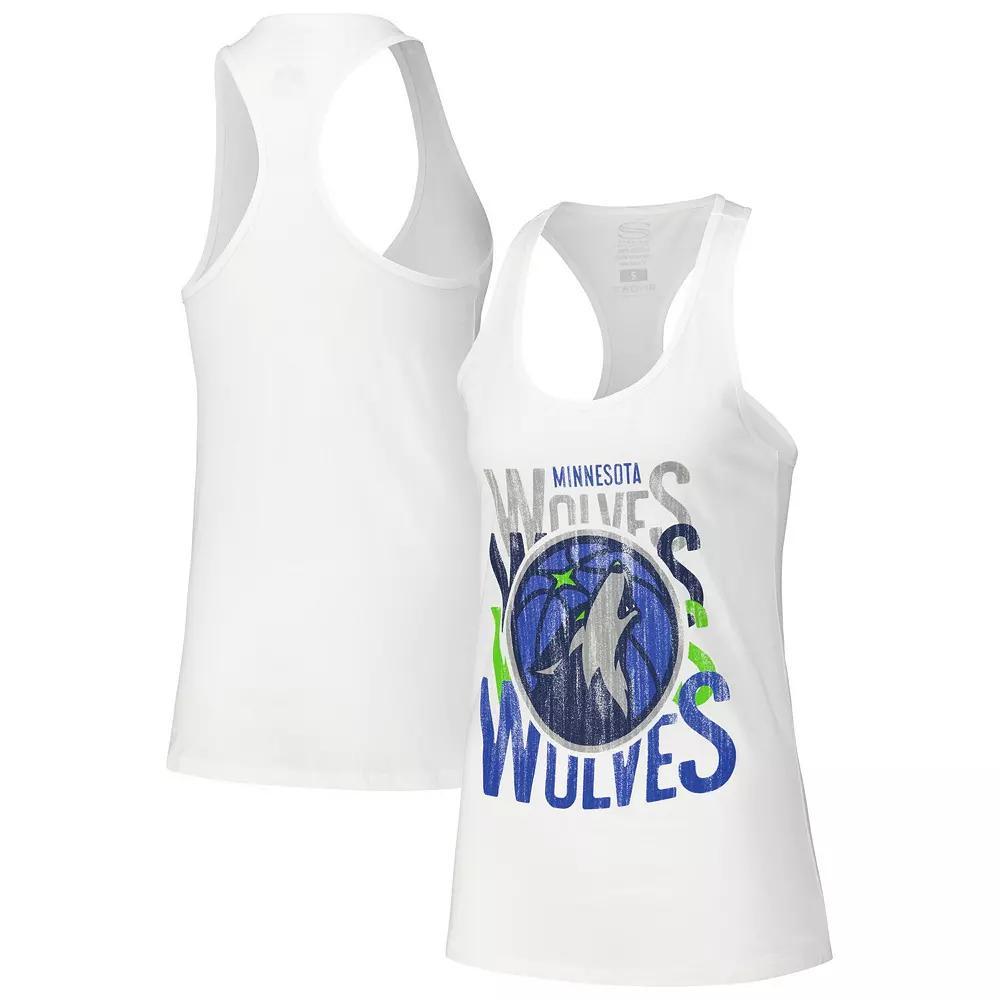 Women's Stadium Essentials White Minnesota Timberwolves Dedication Tank Top, Size: Medium Product Image