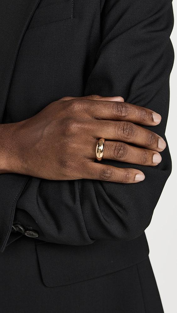 EF Collection 14k Gold Jumbo Dome Ring | Shopbop Product Image