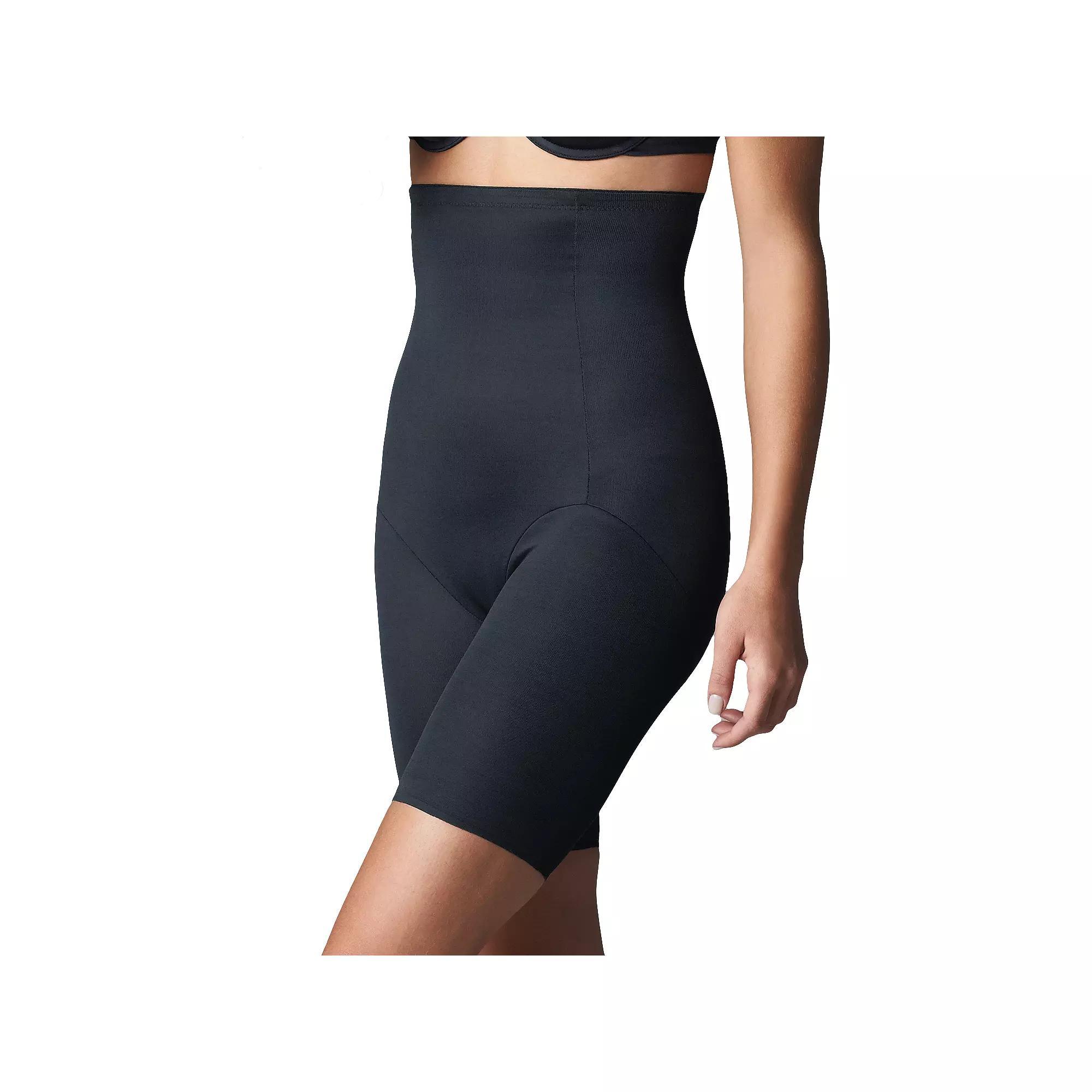 Naomi & Nicole® Firm Control Shapewear Women's Unbelievable Comfort High Waist Thigh Simmer 779, Size: Large, Black Product Image
