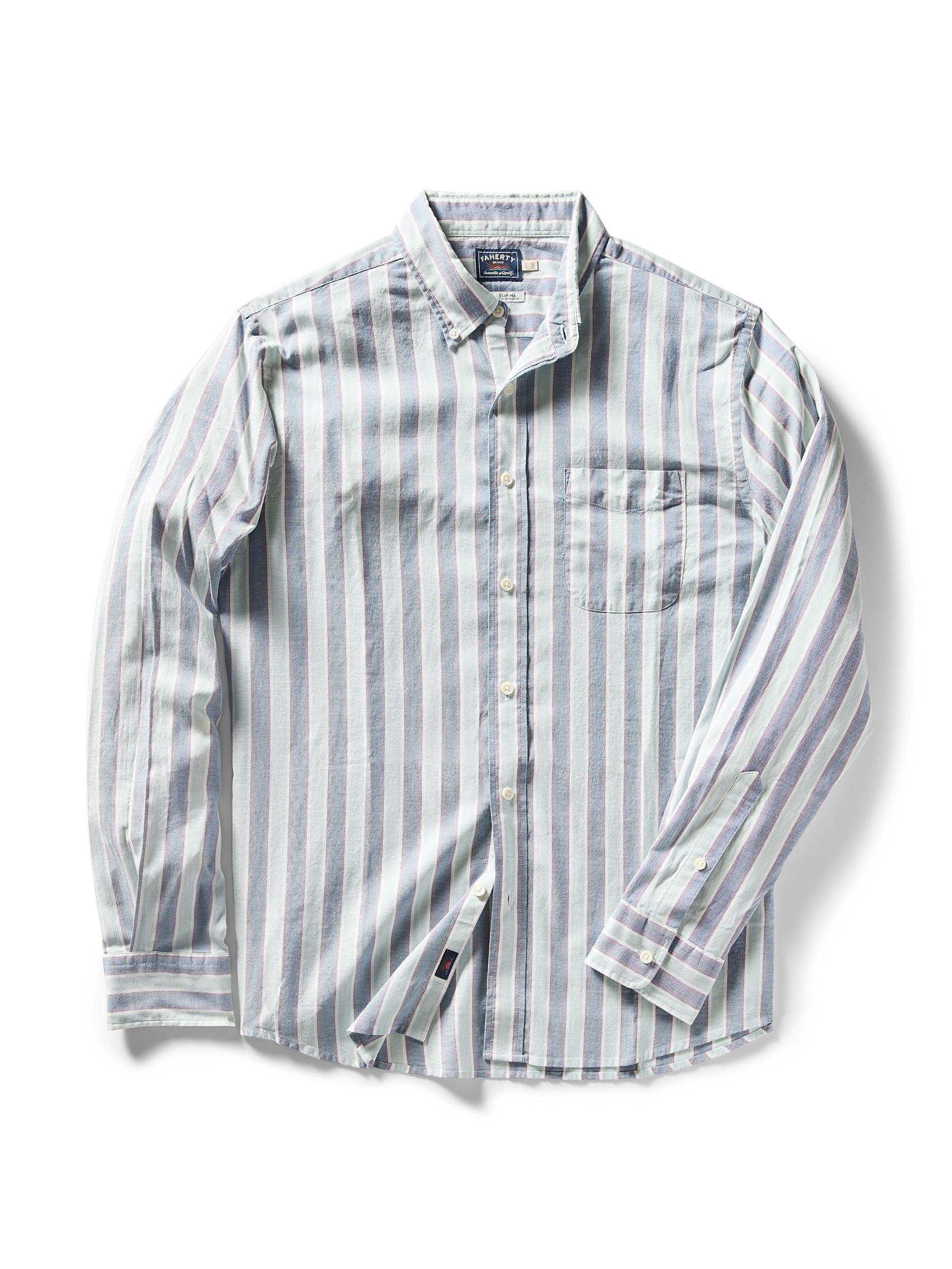 Supima Oxford Shirt - Coastal Skies Stripe Male Product Image