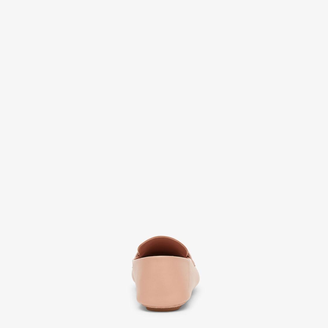 BaguettePink leather loafers Product Image