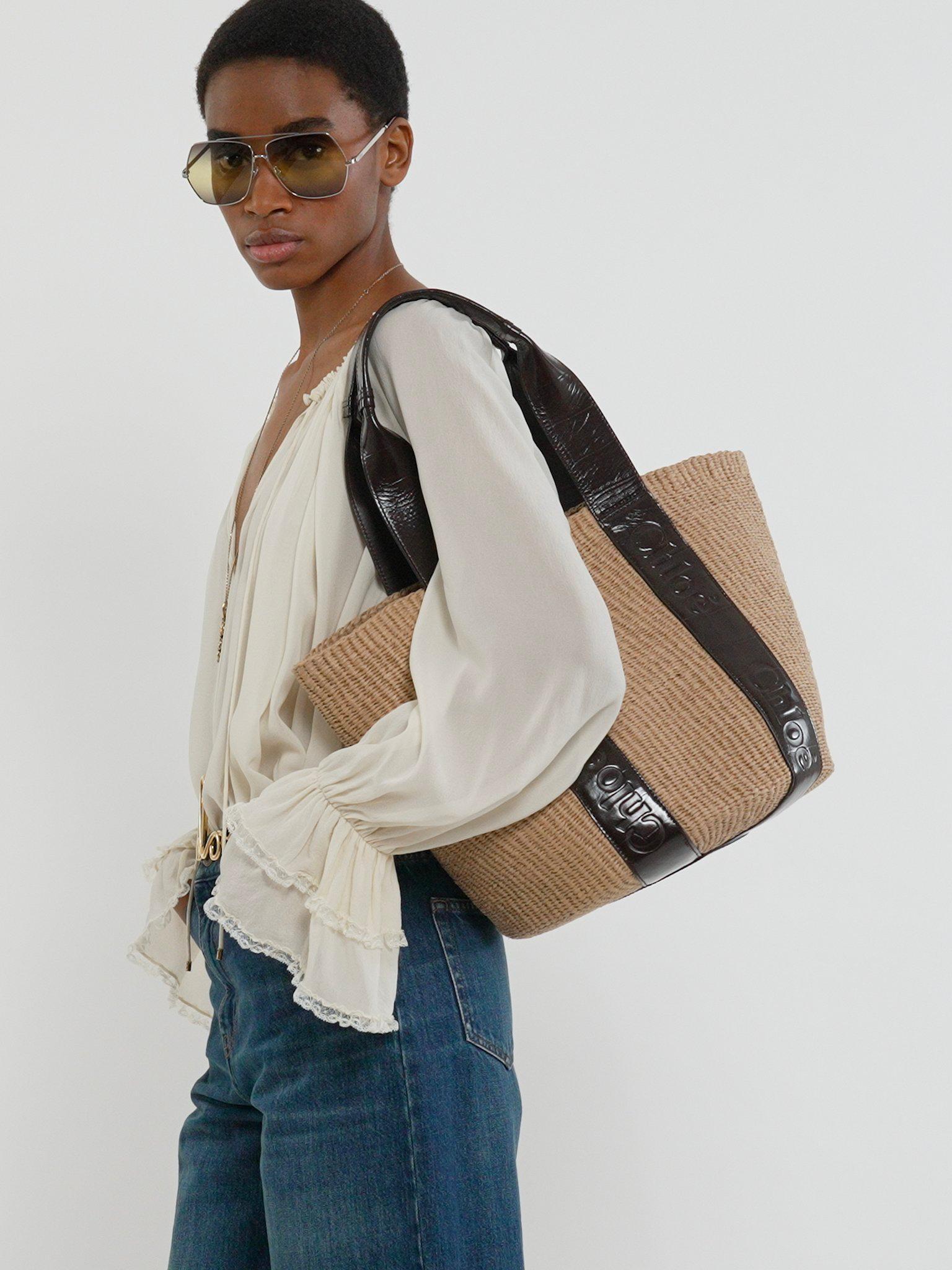 Large Woody tote bag in fair-trade natural fibers Product Image
