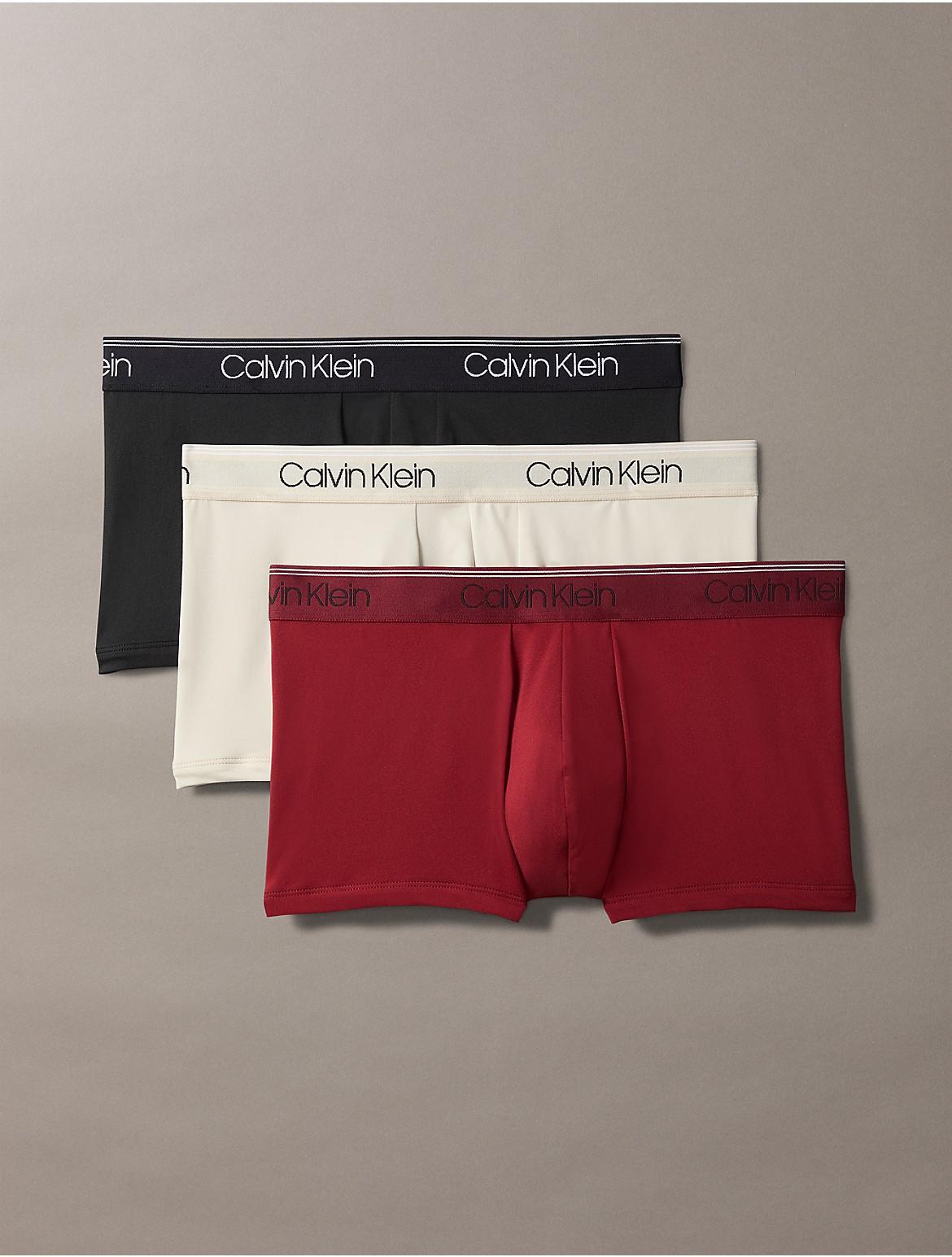 Calvin Klein Microfiber Stretch Wicking Low Rise Trunks, Pack of 3 Product Image