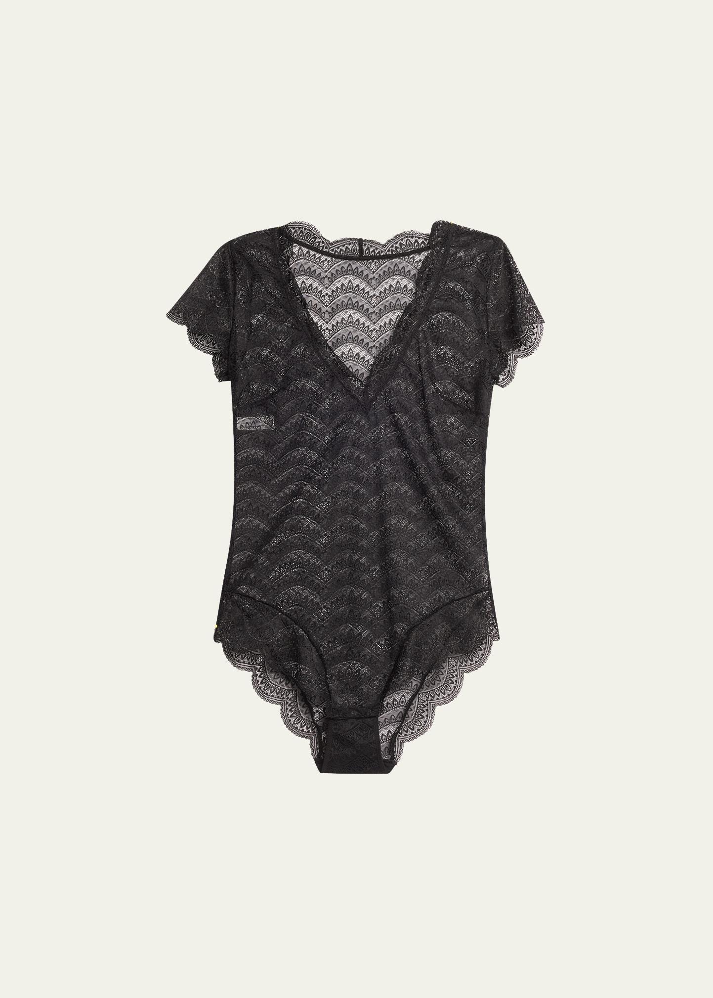 Womens Karma Scalloped Lace Bodysuit Product Image