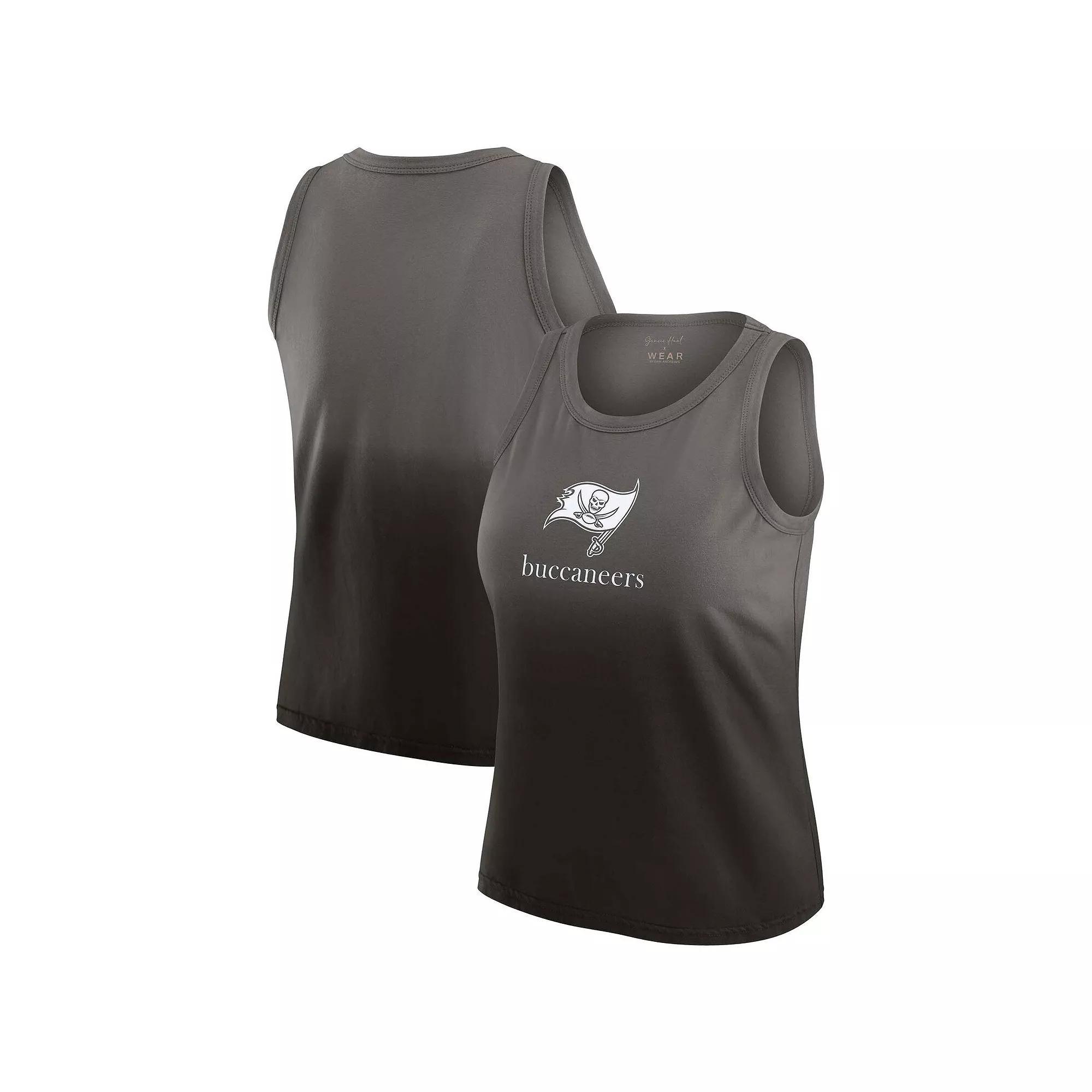 Women's WEAR by Erin Andrews x Gracie Hunt Pewter Tampa Bay Buccaneers Ombre Tank Top, Size: Medium, Charco Product Image