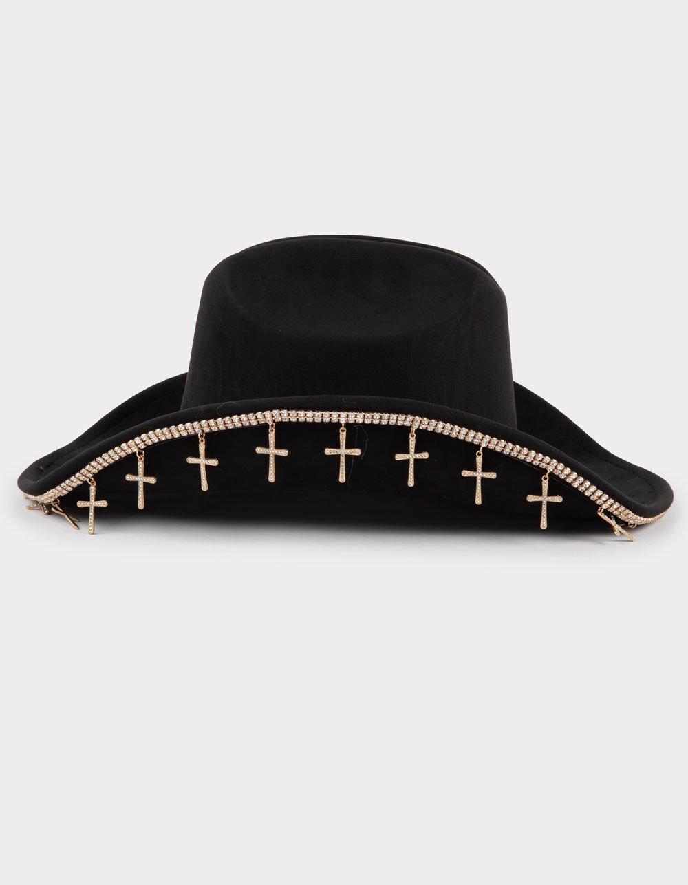 Cross Charm Womens Cowboy Hat Product Image