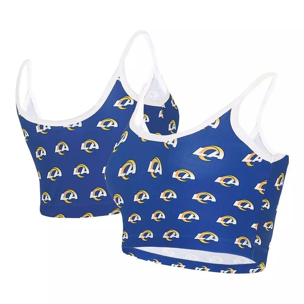 Women's Concepts Sport Royal Los Angeles Rams Gauge Lounge Bralette, Size: Small, Blue Product Image