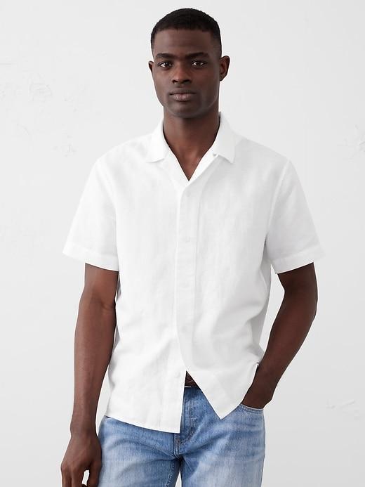 Linen-Blend Resort Shirt Product Image