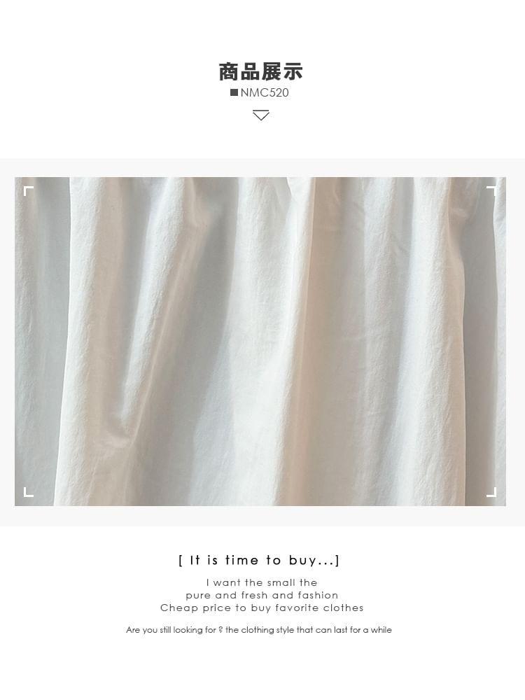 High-Waist A-Line Midi Skirt Product Image