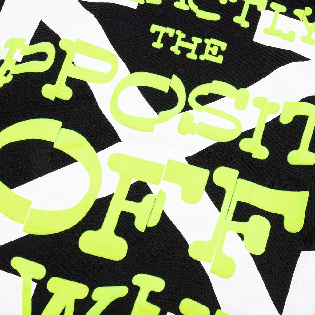 Opposite Arr Boxy Hoodie - Black/Lime Male Product Image