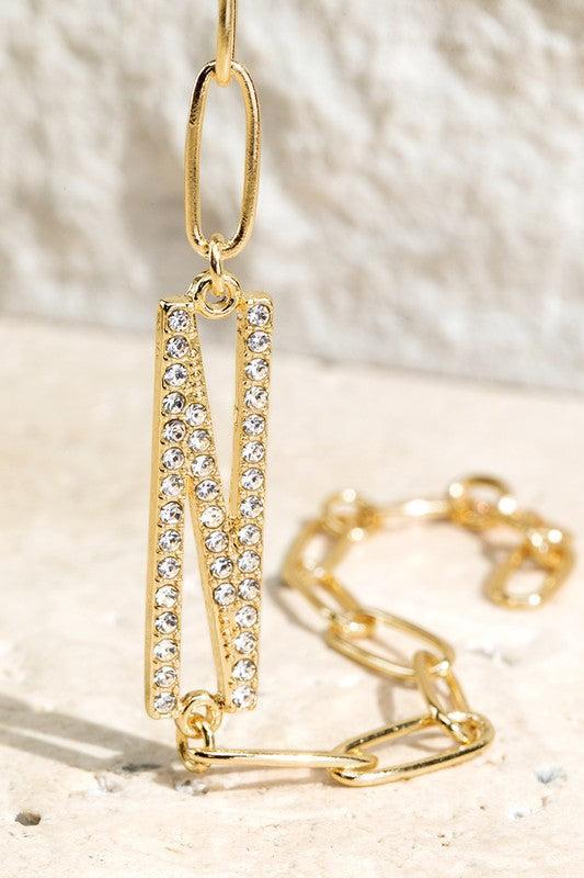Crystal Initial Letter Bracelet Product Image