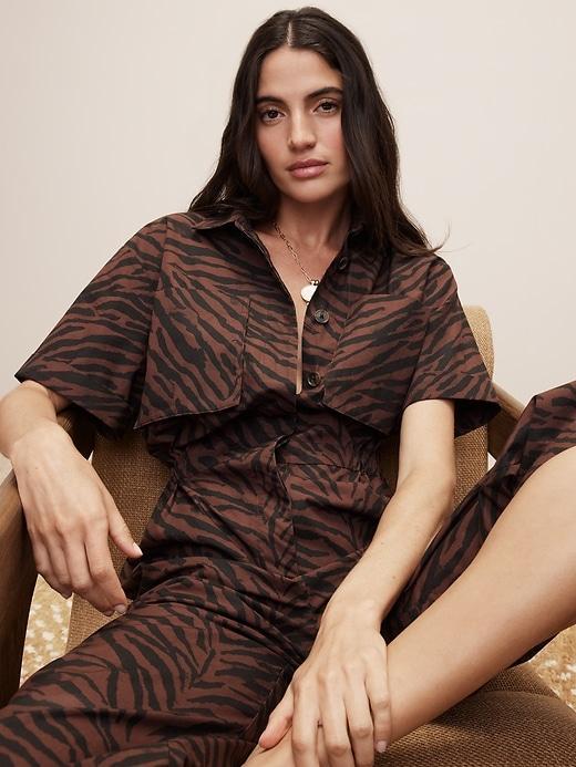 The White Lotus Poplin Utility Jumpsuit Product Image