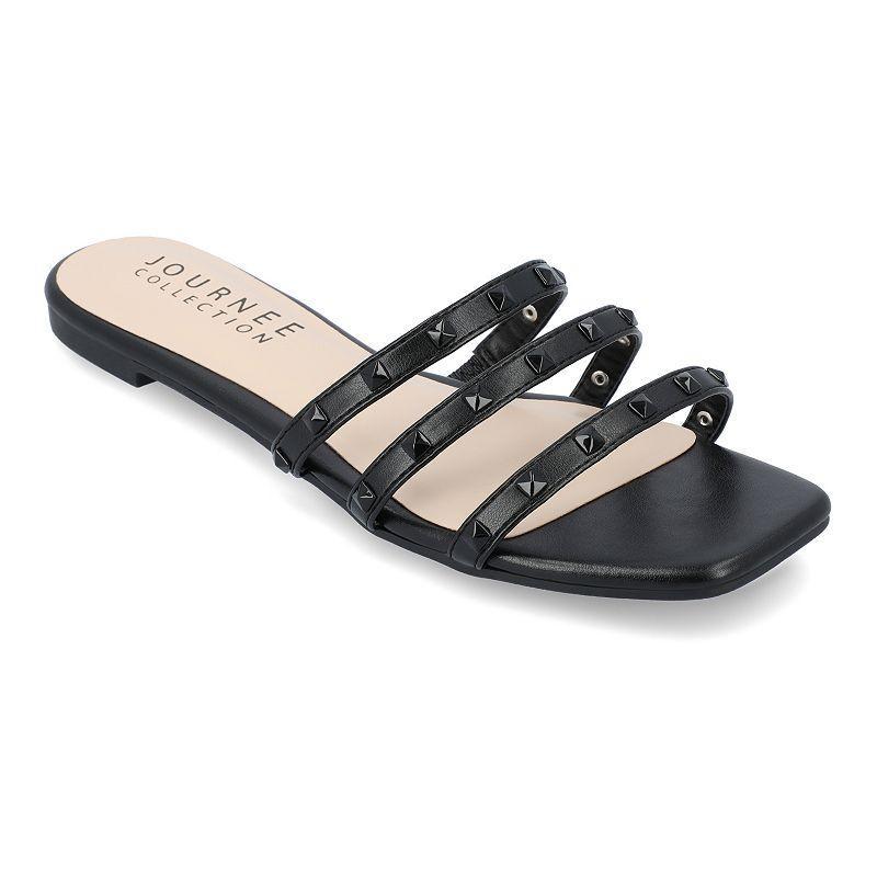 Journee Camarie Women's Embellished Strappy Sandal, Size: 8.5, Beige Product Image
