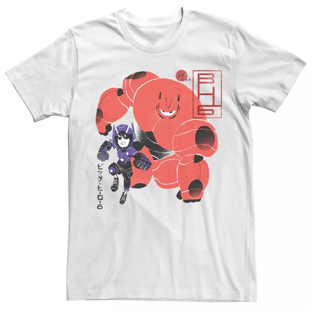 Men's Big Hero 6 Duo Kanji Airbrush Tee, Size: Small, White Product Image