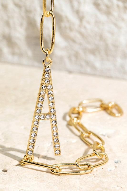 Crystal Initial Letter Bracelet Product Image