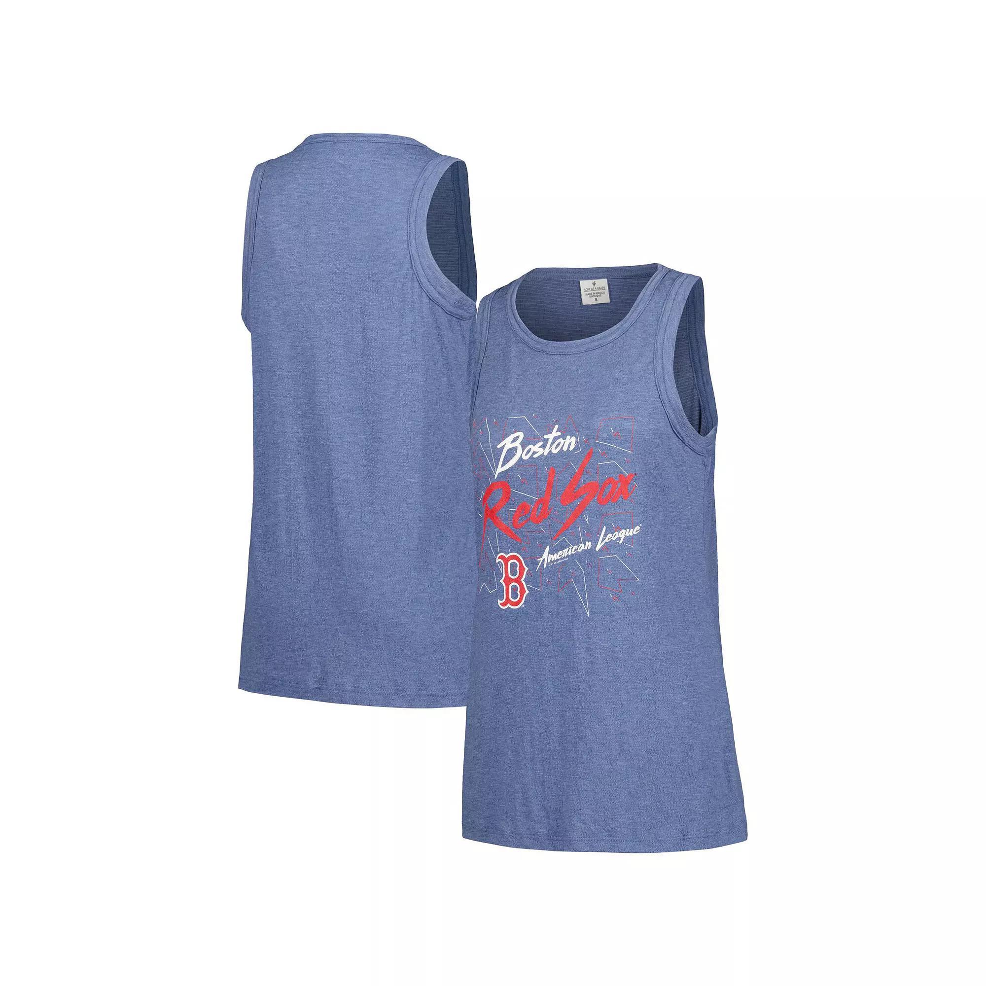 Women's Soft as a Grape Navy Boston Red Sox Gauze High Neck Tank Top, Size: Small, Blue Product Image