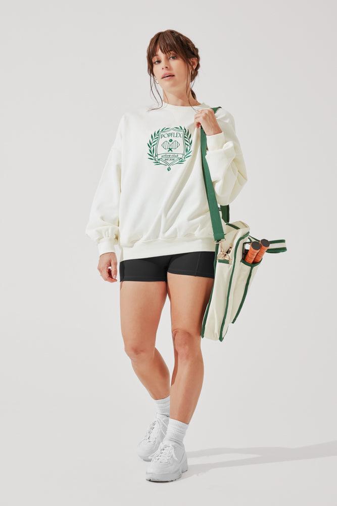POPFLEX® Active Club Cloud Crewneck Sweater - Cream Product Image