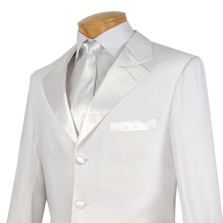 Men's Regular Fit Tuxedo 2 Piece Collection In White 3 Button Design Male Product Image