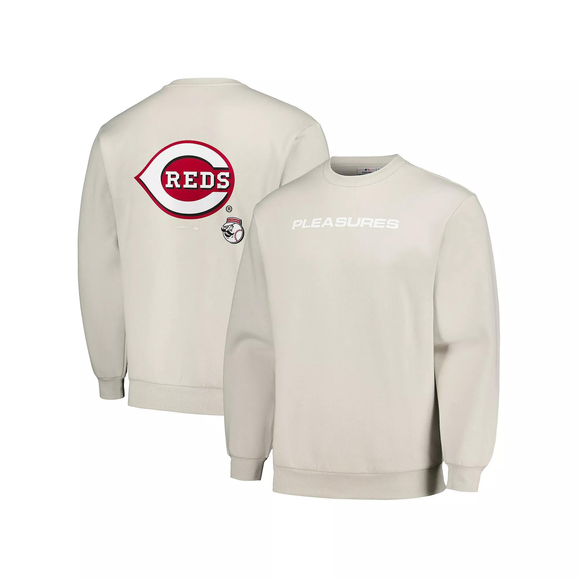 Men's Gray Cincinnati Reds Ballpark Pullover Sweatshirt, Size: Large, Red Grey Product Image