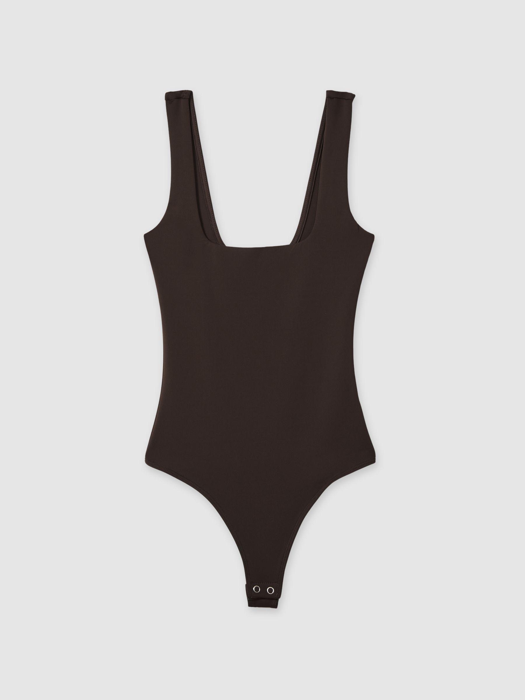 Good American Scuba Tank Bodysuit in Black/Brown Product Image