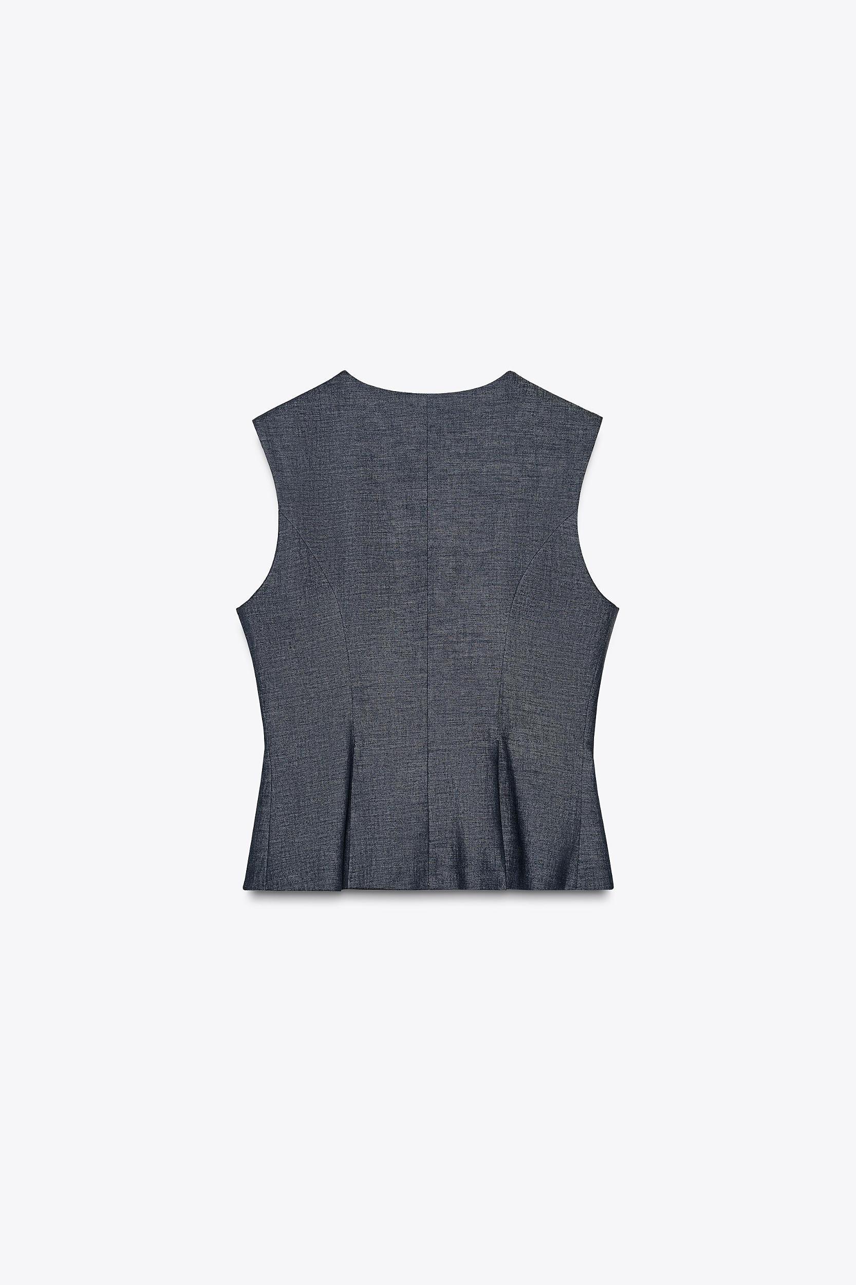 LINEN DART VEST Product Image