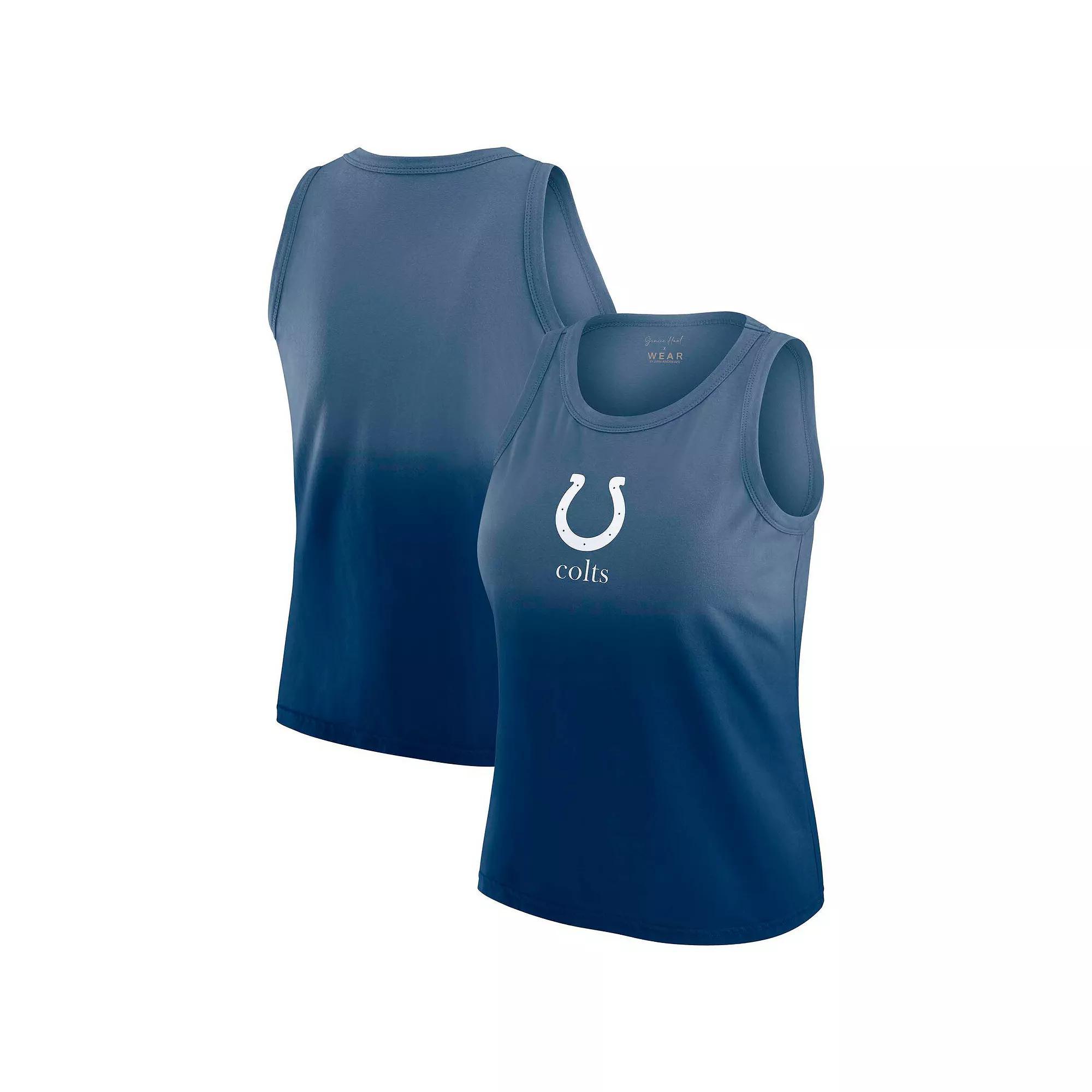 Women's WEAR by Erin Andrews x Gracie Hunt Black New Orleans Saints Ombre Tank Top, Size: 2XL Product Image