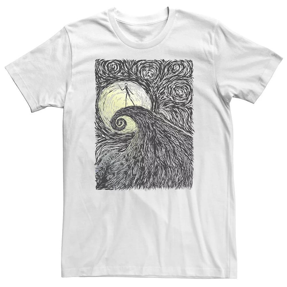 Big & Tall Disney The Nightmare Before Christmas Spiral Hill Portrait Tee, Men's, Size: 3XL, White Product Image