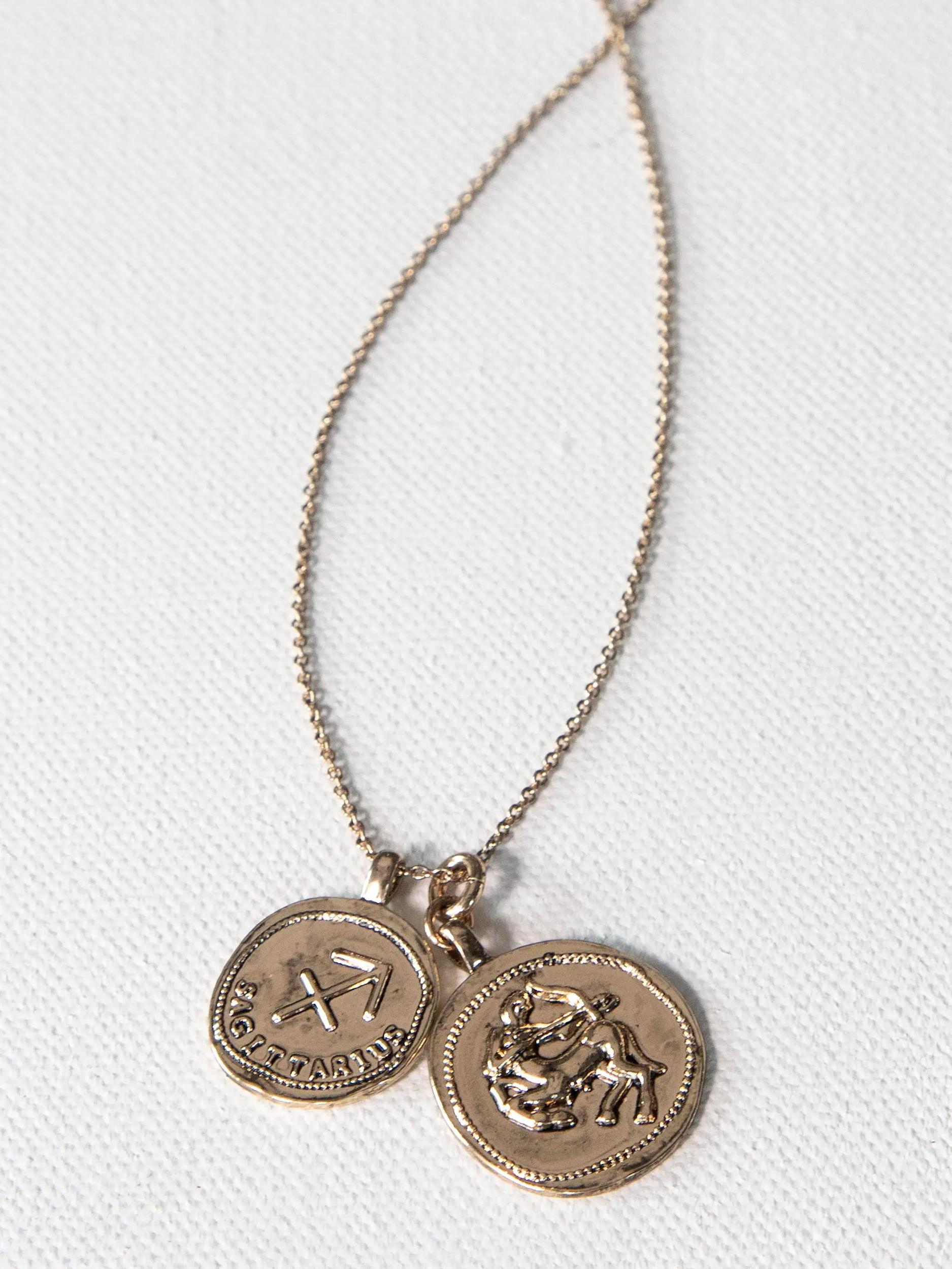 Zodiac Coin Necklace - Gemini Product Image