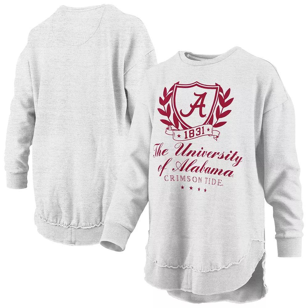 Women's Pressbox Heather Gray Alabama Crimson Tide Field Day Melange Poncho Pullover Sweatshirt, Size: Large, Grey Product Image
