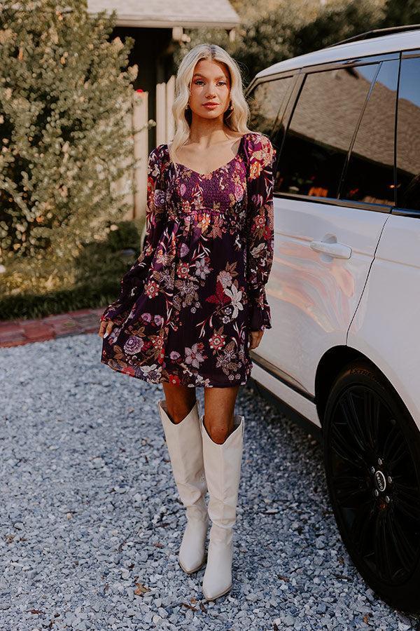 Vino Sippin' Floral Mini Dress Product Image