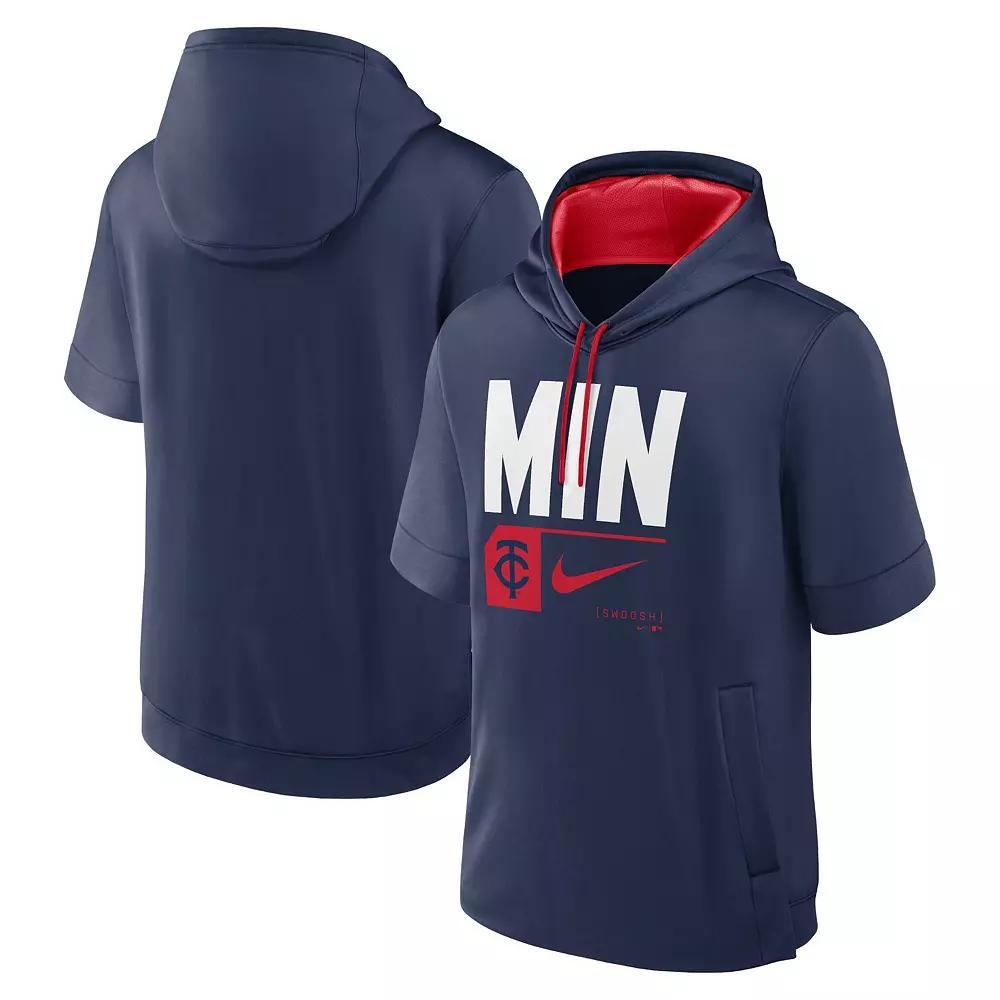 Men's Nike Royal Toronto Blue Jays Tri Code Lockup Short Sleeve Pullover Hoodie, Size: 2XL, Jay Blue Product Image
