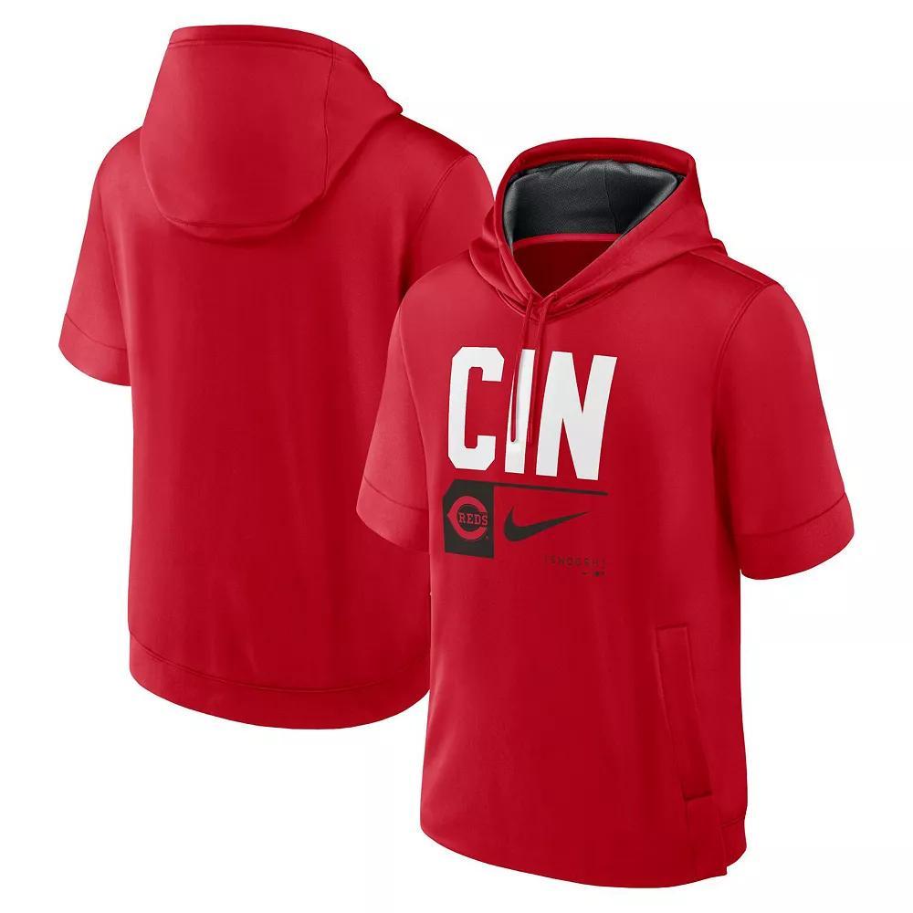 Men's Nike Red Philadelphia Phillies Tri Code Lockup Short Sleeve Pullover Hoodie, Size: 2XL Product Image