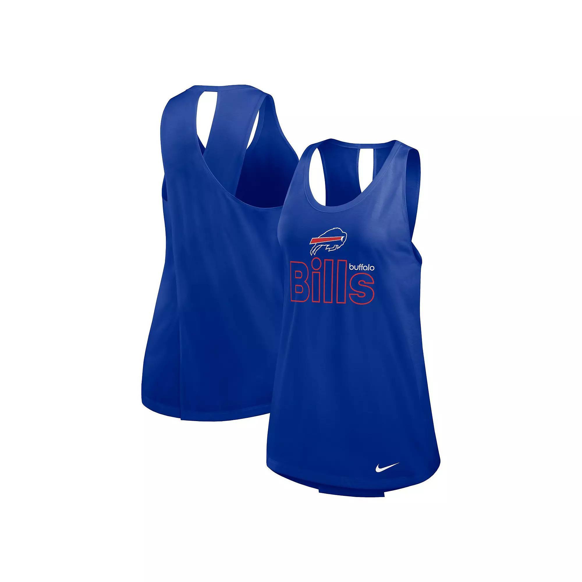 Women's Nike Royal Buffalo Bills  Crossback Performance Tank Top, Size: Small, Blue Product Image