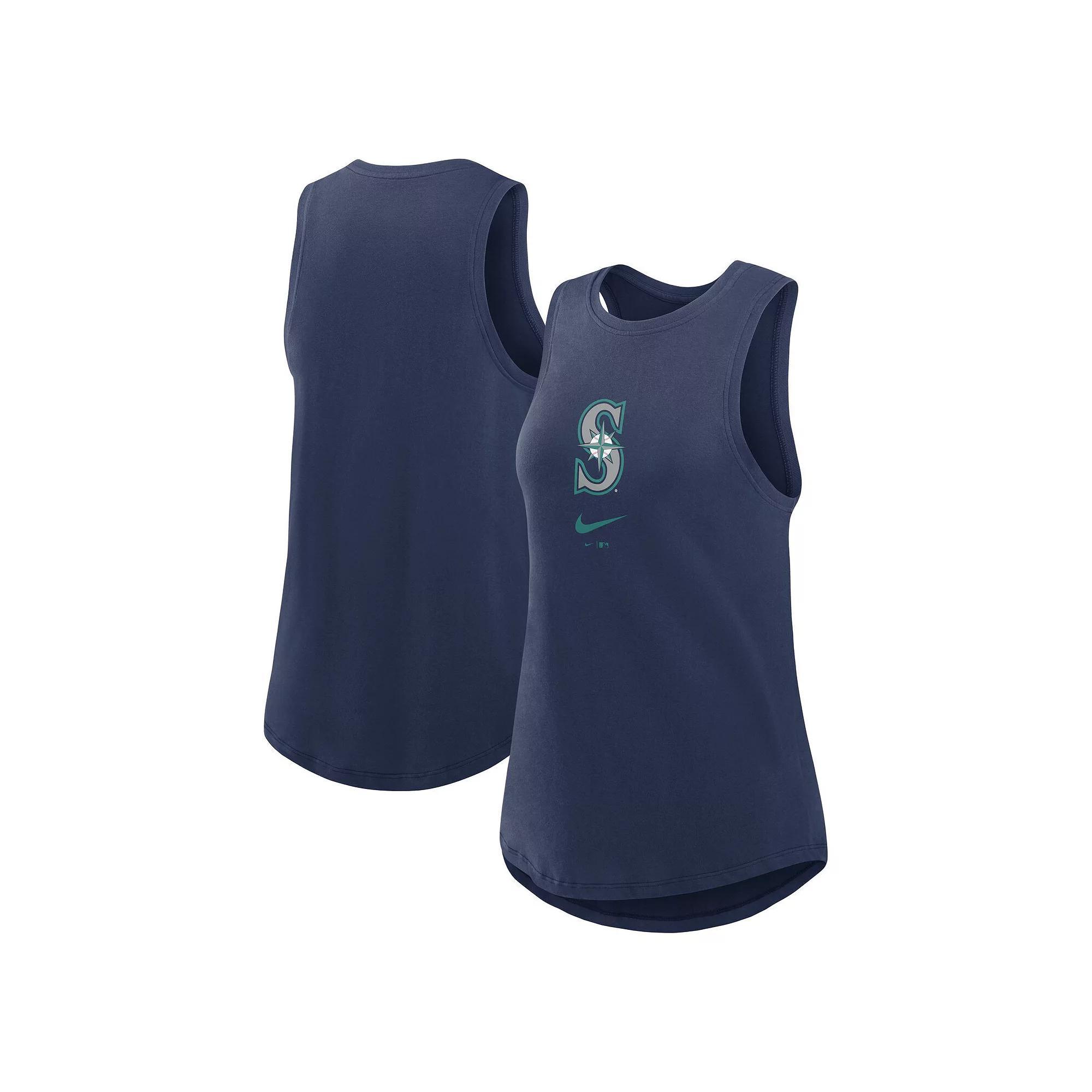 Women's Nike Navy New York Yankees Legacy Icon High Neck Fashion Tank Top, Size: XL, Blue Product Image