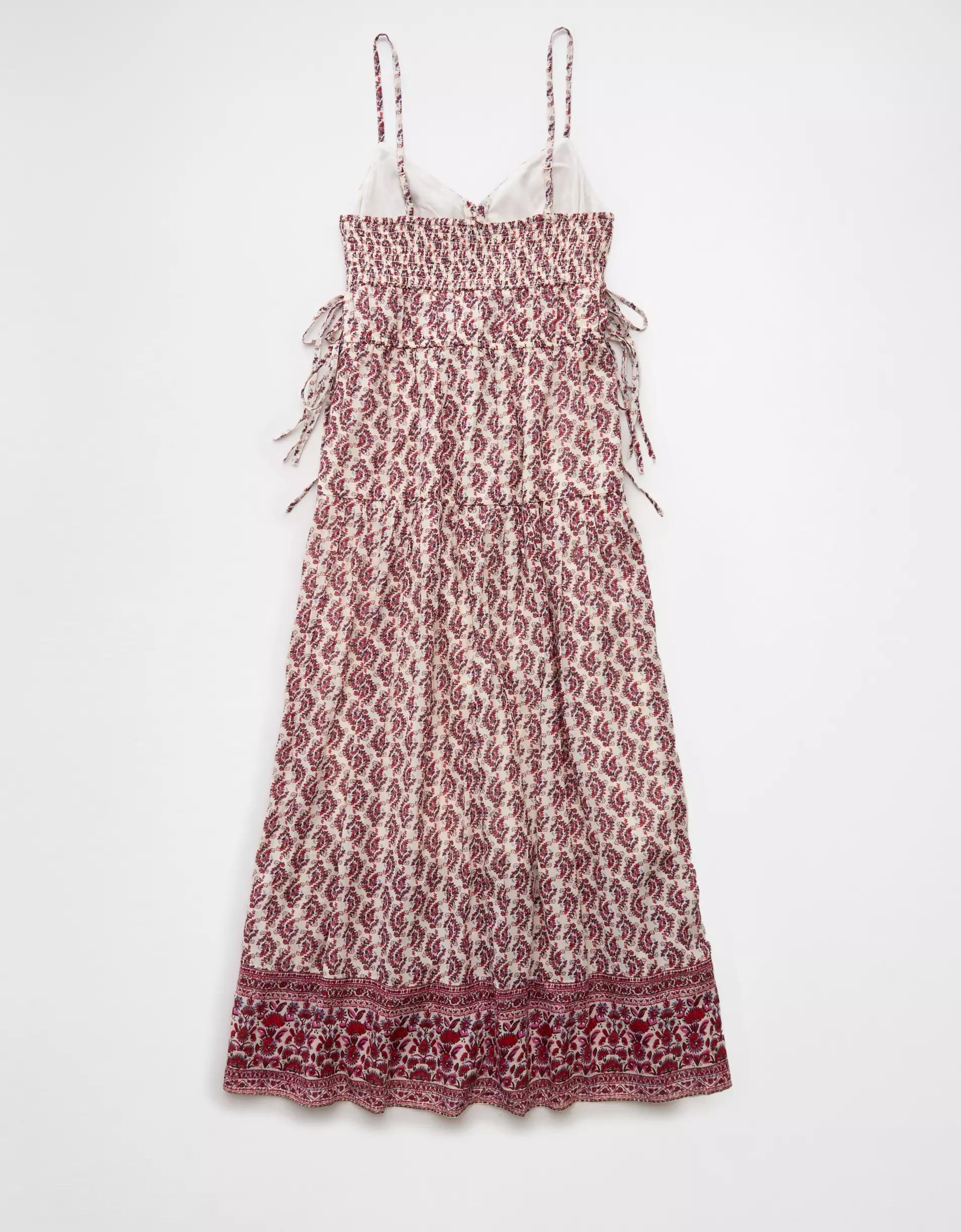 AE V-Neck Side Tie Midi Dress Product Image