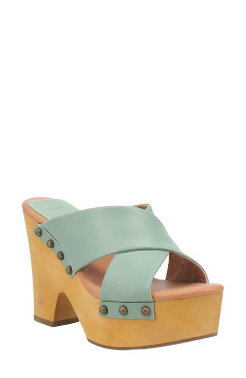 Dingo Driftwood Womens Leather Platform Sandals Product Image
