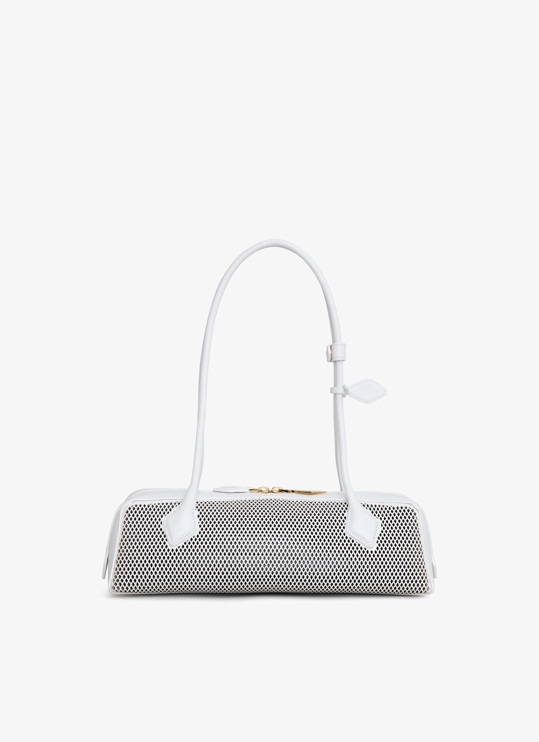 OPTIC WHITE LE TECKEL MEDIUM BAG IN PERFORATED LEATHER Product Image