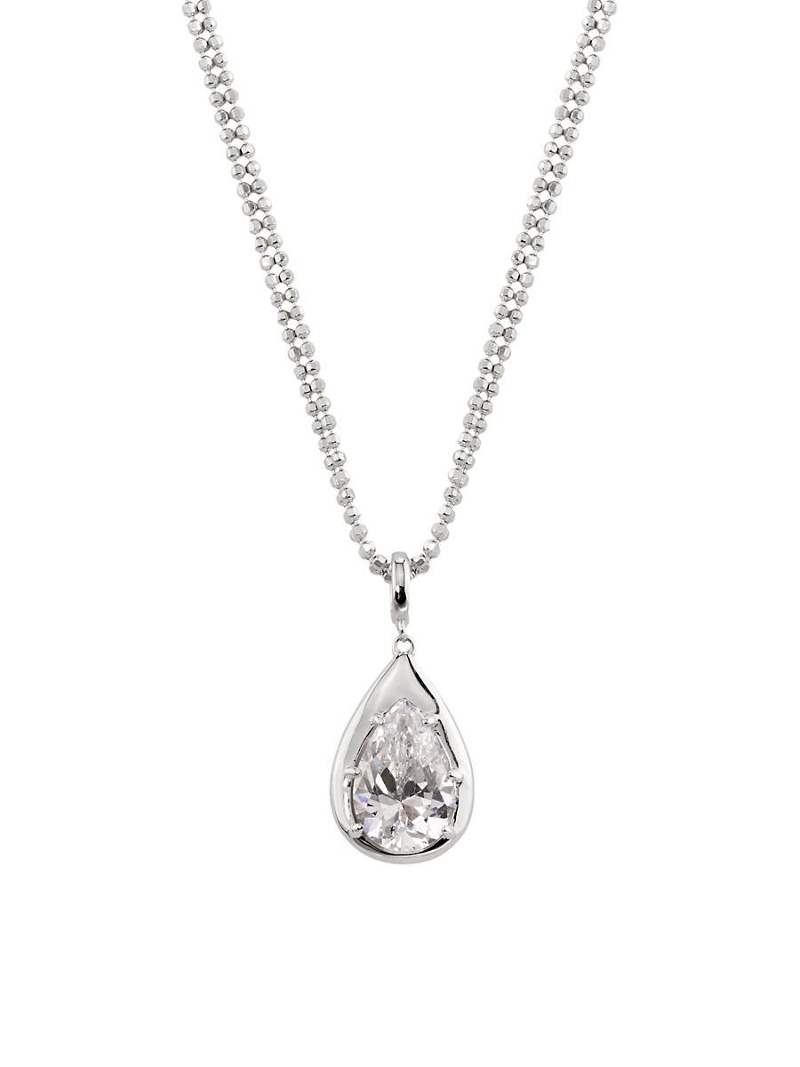 Womens Sunny Cubic Zirconia Teardrop Pendant Necklace Product Image