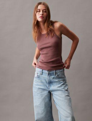 Calvin Klein Women's Cotton Contour Rib Tank - Black - XS Product Image