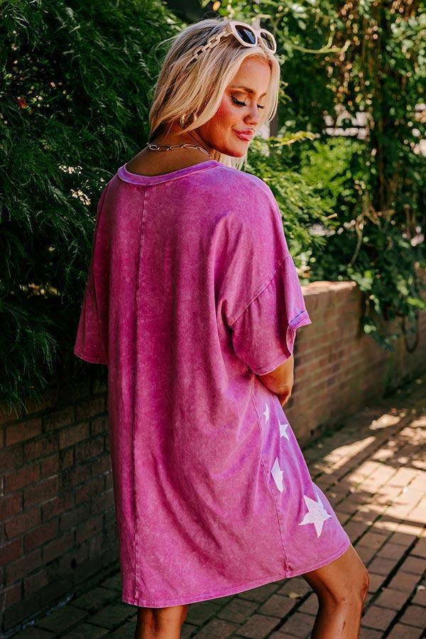 Watch The Stars Mineral Wash Dress Product Image