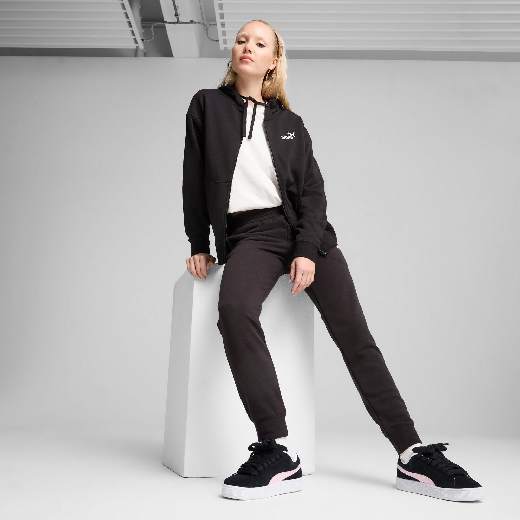 PUMA Essentials Small No. 1 Logo French Terry Women's Comfort Full-Zip Hoodie Product Image
