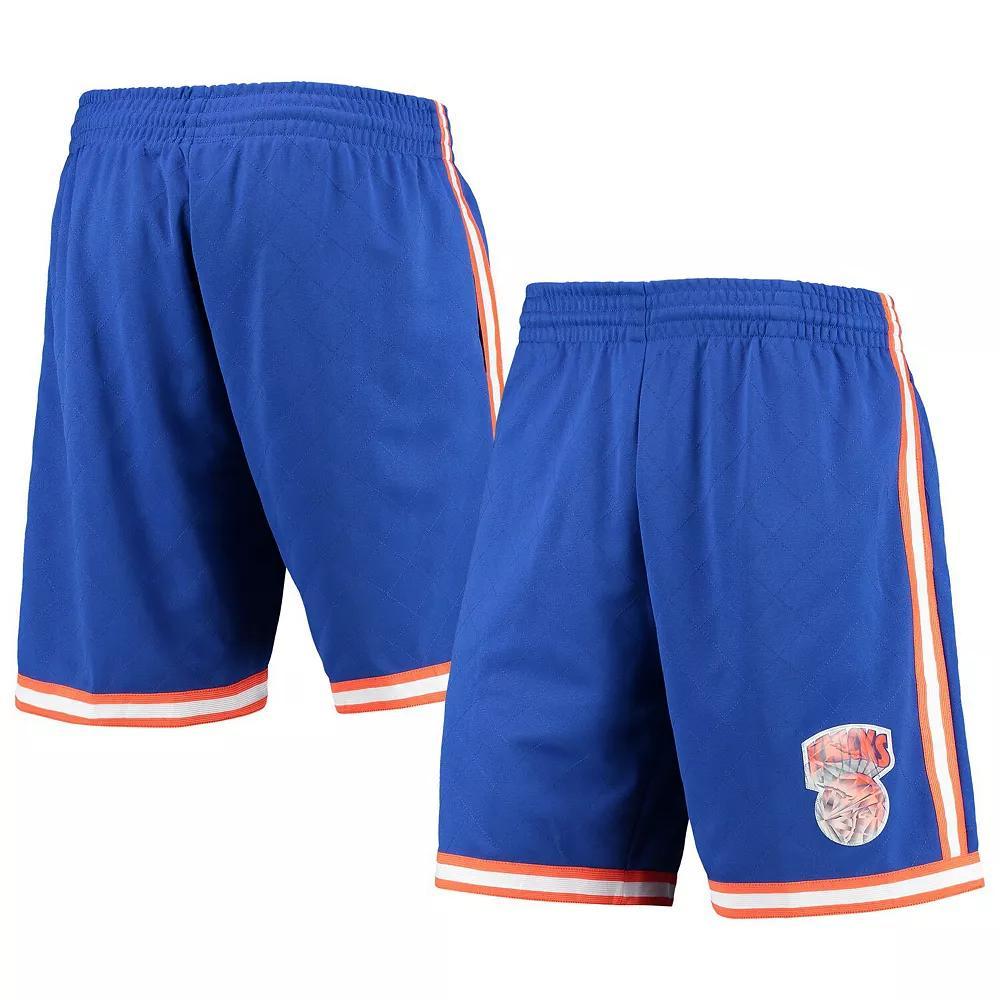 Men's Mitchell & Ness Blue New York Knicks 1991 Hardwood Classics 75th Anniversary Swingman Shorts, Size: XL Product Image