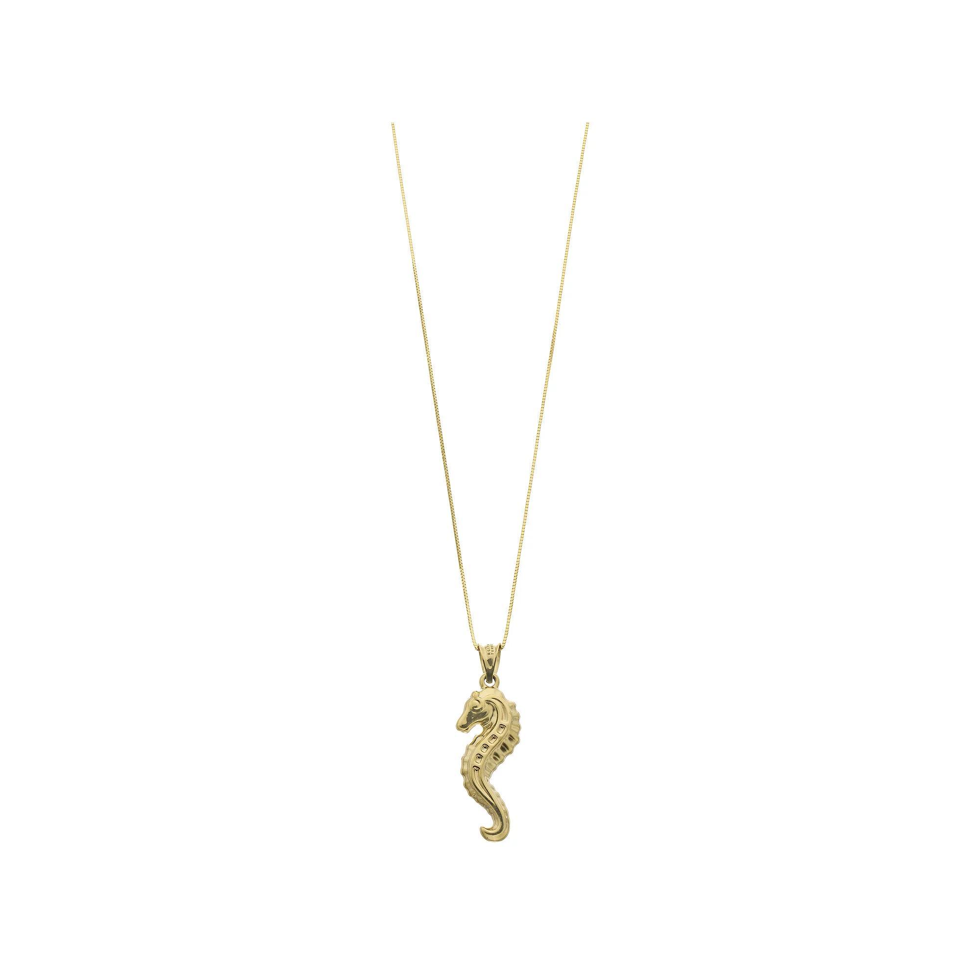 10k Gold Seahorse Pendant Necklace, Women's, Size: 18" Product Image