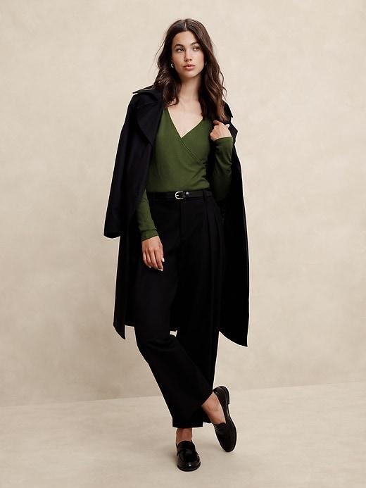 Cozy Ribbed V-Neck Top Product Image