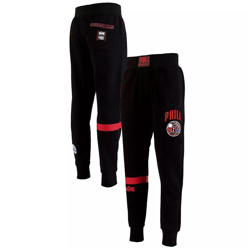 Men's NBA x Two Hype  Black Philadelphia 76ers Culture & Hoops Collection Premium Jogger Pants, Size: XL, 76r Black Product Image
