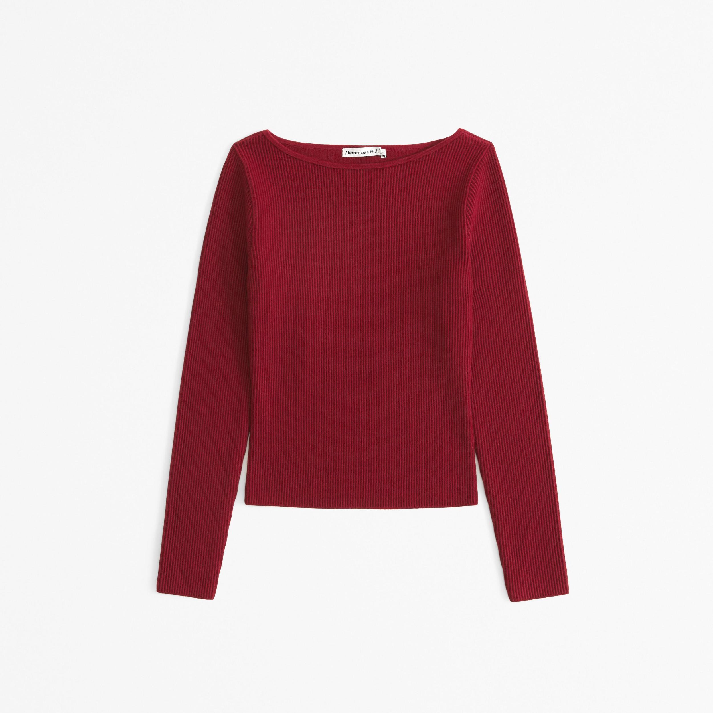 Long-Sleeve Ottoman Slash Top Product Image