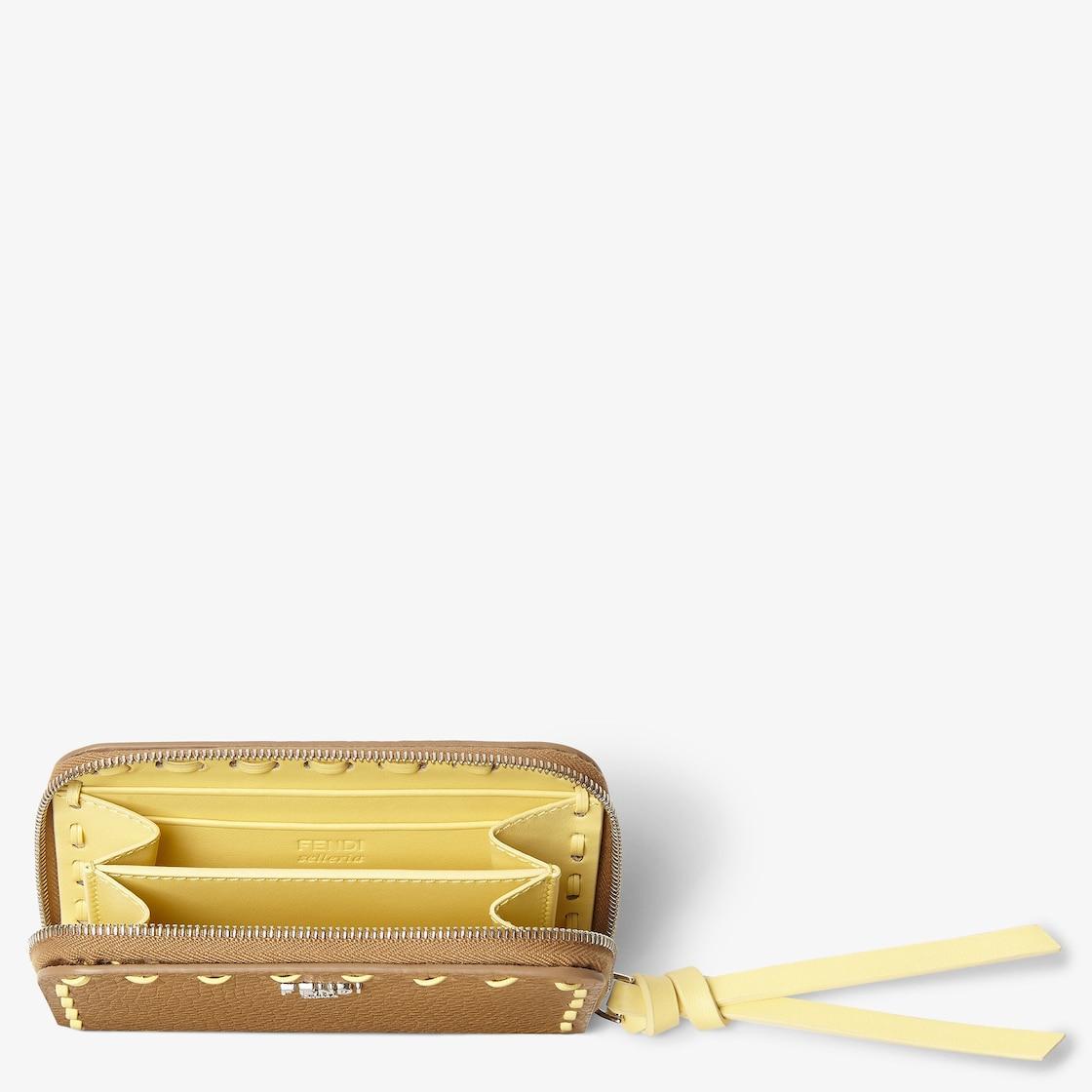Zipper Around Peekaboo MiniCappuccino-colored Selleria wallet Product Image