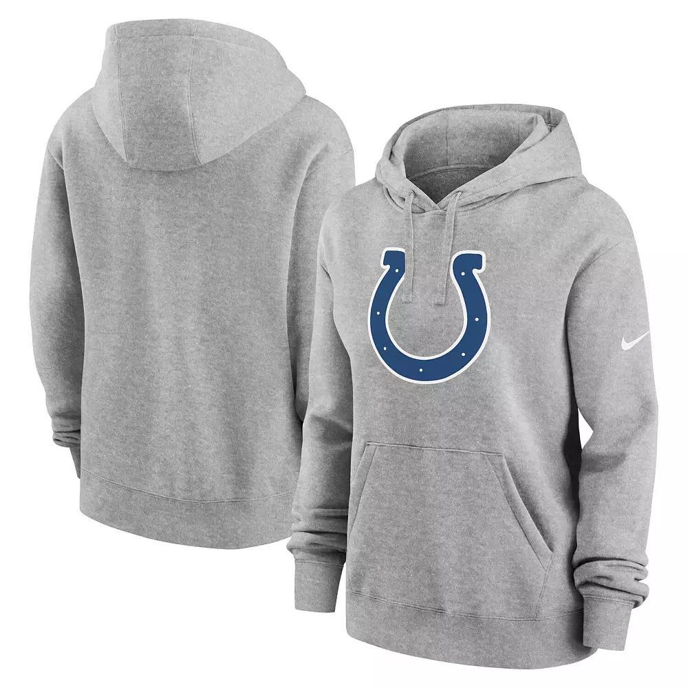 Women's Nike Heather Gray Indianapolis Colts Club Fleece Pullover Hoodie, Size: Small, Grey Product Image